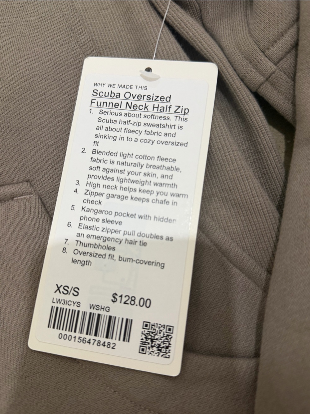 Lululemon Scuba Oversized Funnel Neck Half Zip - Picture 2 of 2